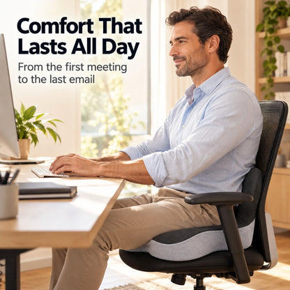 CloudSeat Ergonomic Back & Seat Cushion – person