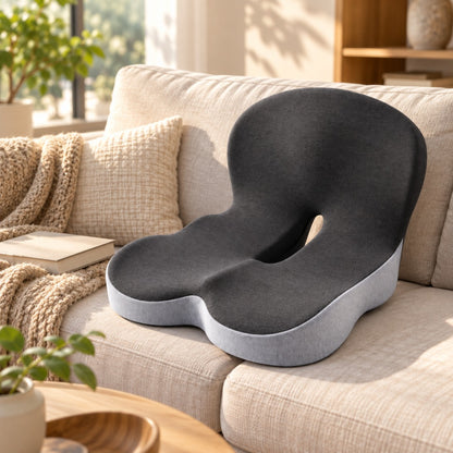 CloudSeat ergonomic back and seat cushion on a sofa