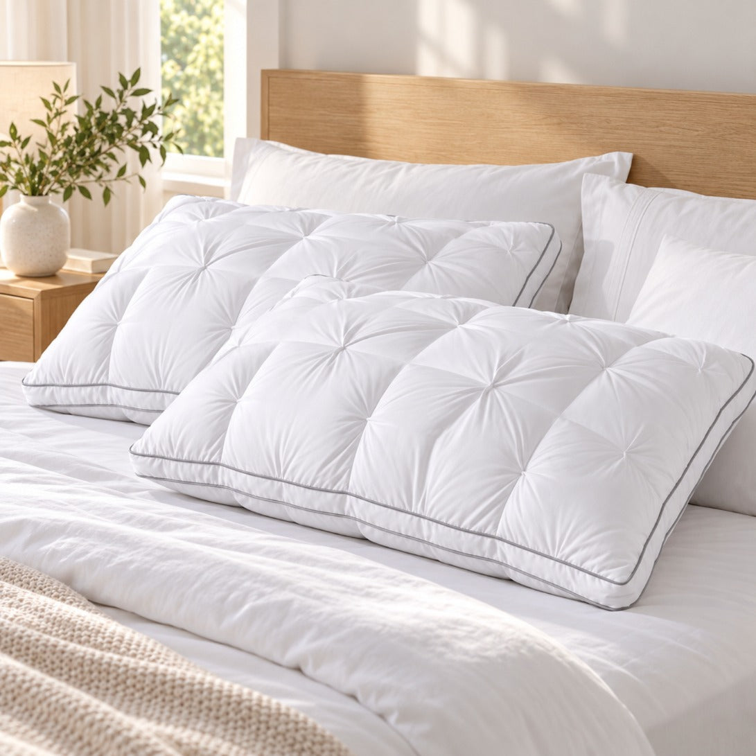 DreamCloud hotel-style pillow on a bed