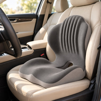 PostureCurve ergonomic seat cushion on a car seat