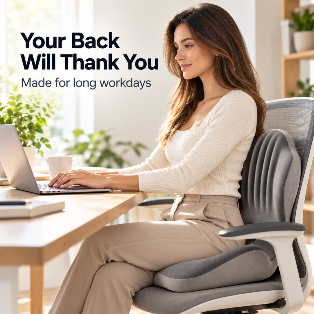 PostureCurve Ergonomic Seat Cushion – person